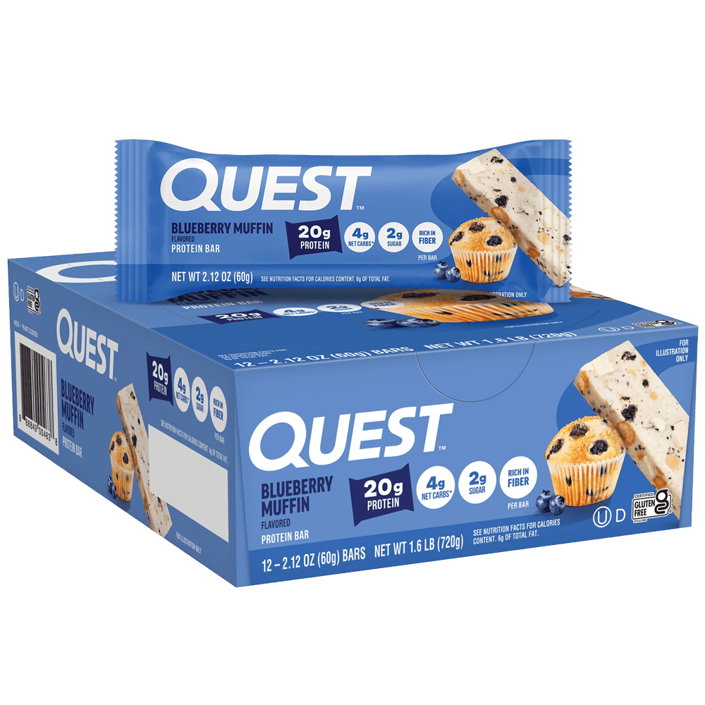 Quest Protein Bar Blueberry Muffin - 12x60g. (12/9-26)