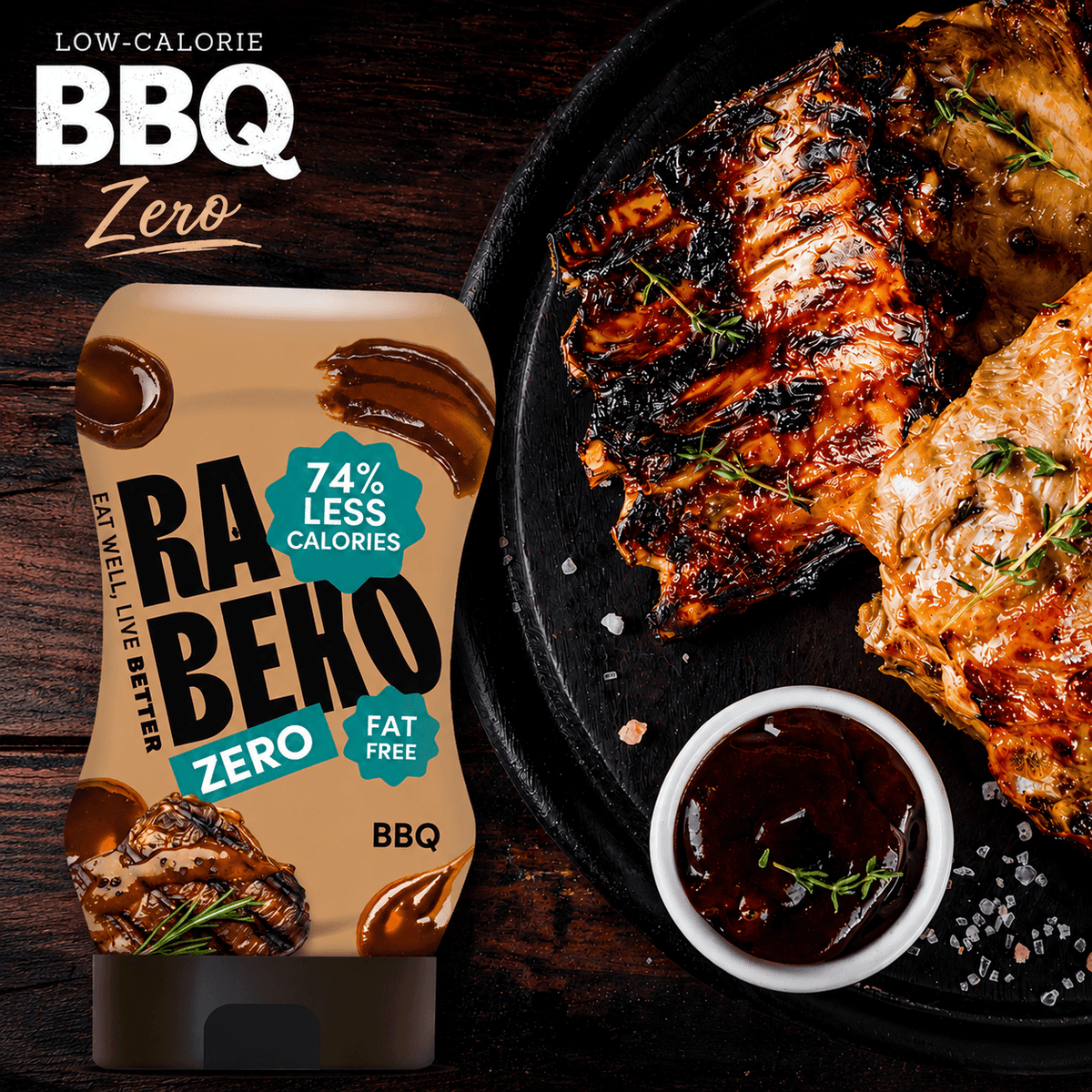 Zero BBQ Sauce 350ml. fra Rabeko