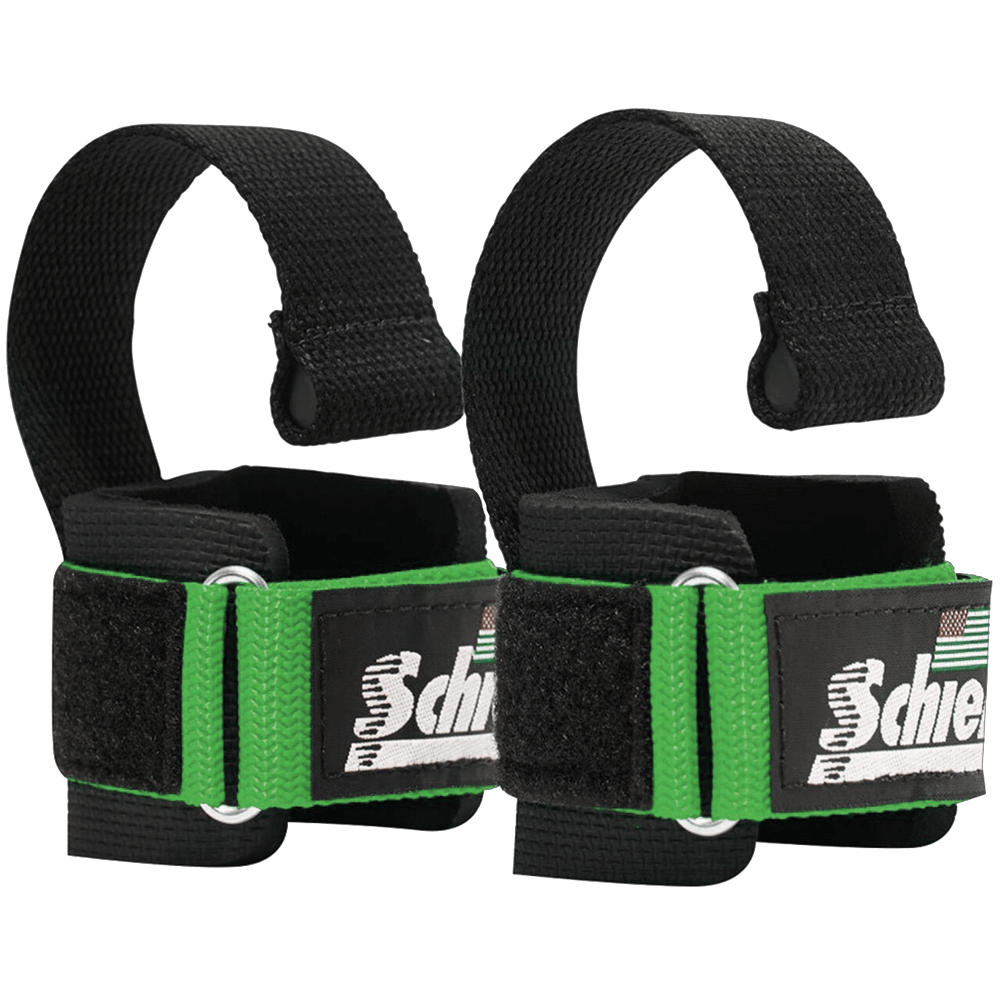 Power Lifting Straps with Dowel - Green