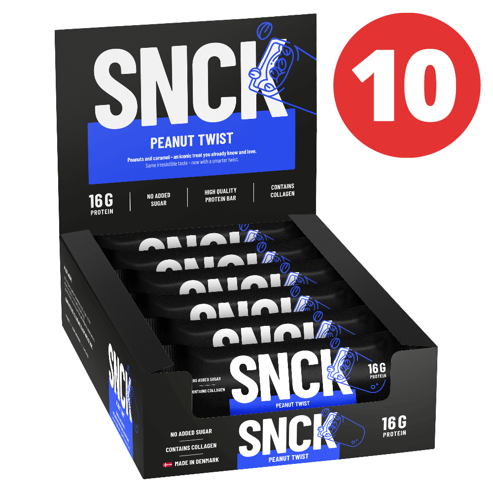SNCK Protein Bar Peanut Twist - 10x55g.