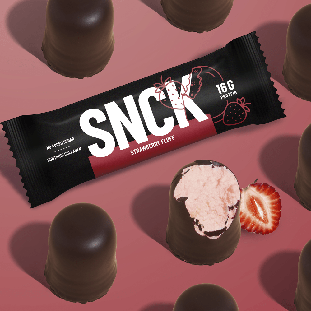 SNCK Protein Bar Strawberry Fluff - 10x55g.