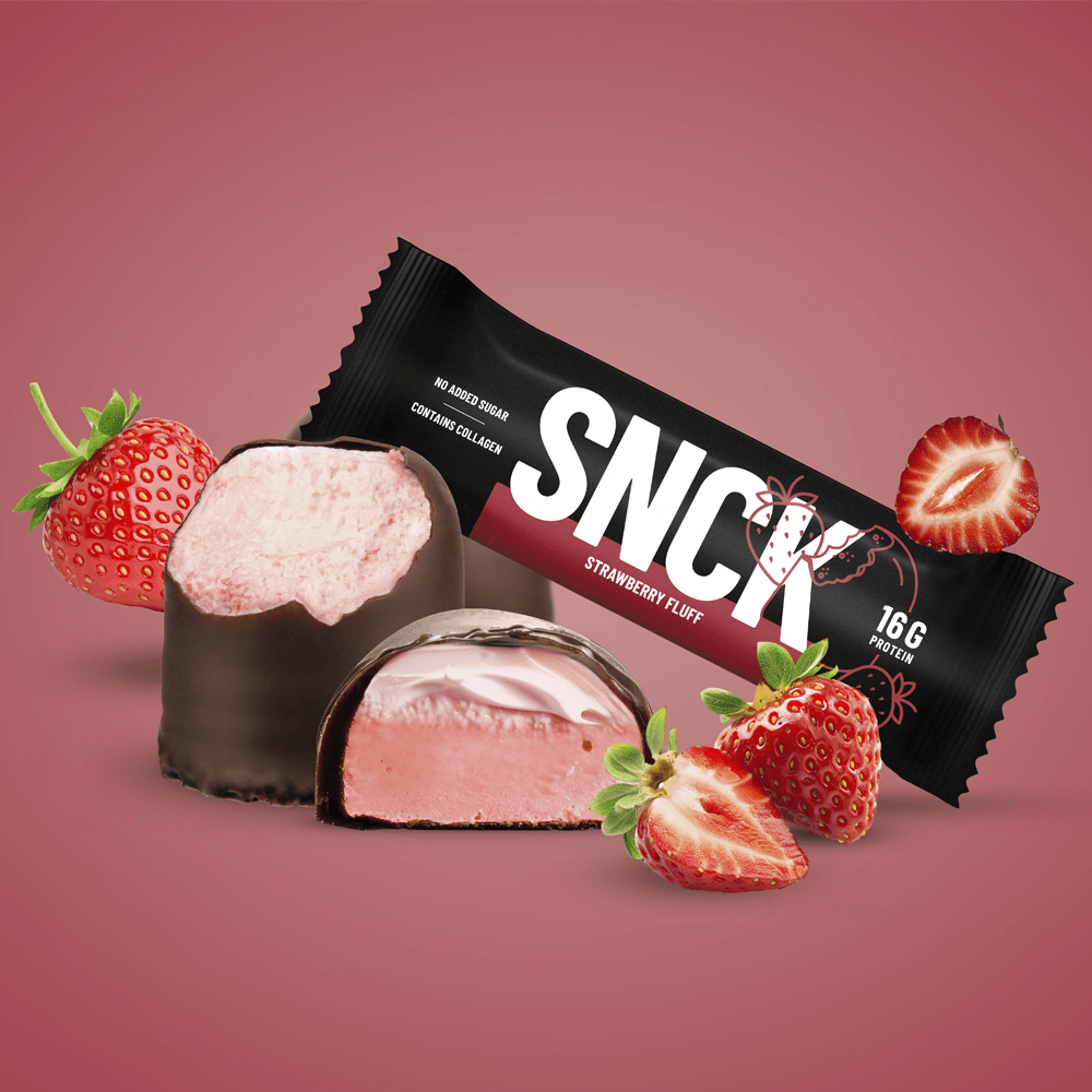 SNCK Protein Bar Strawberry Fluff - 10x55g.