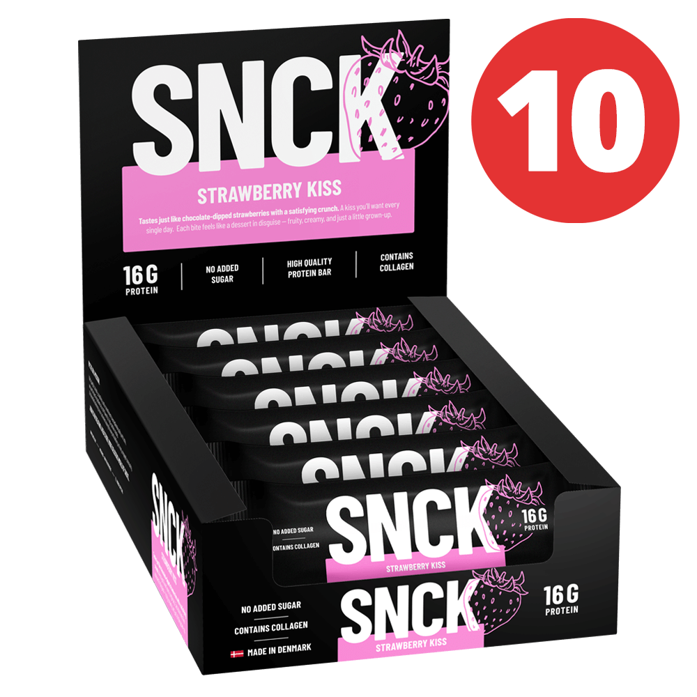 SNCK Protein Bar Strawberry Kiss - 10x55g.