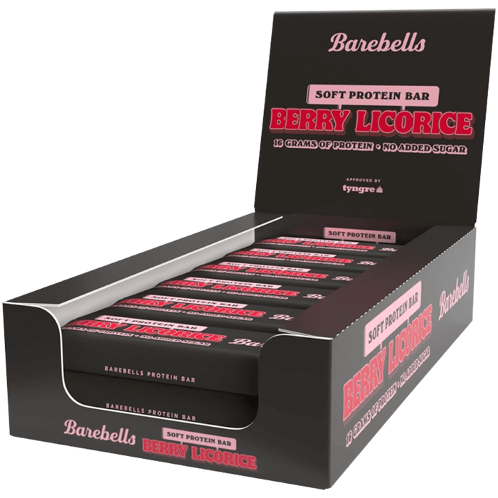 Barebells Soft Bar Berry Licorice - 12x55g.