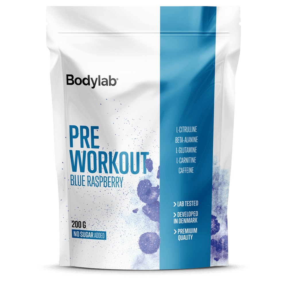 Body Lab Protein Powder Raspberry Pre Workout Blue Raspberry fra Bodylab