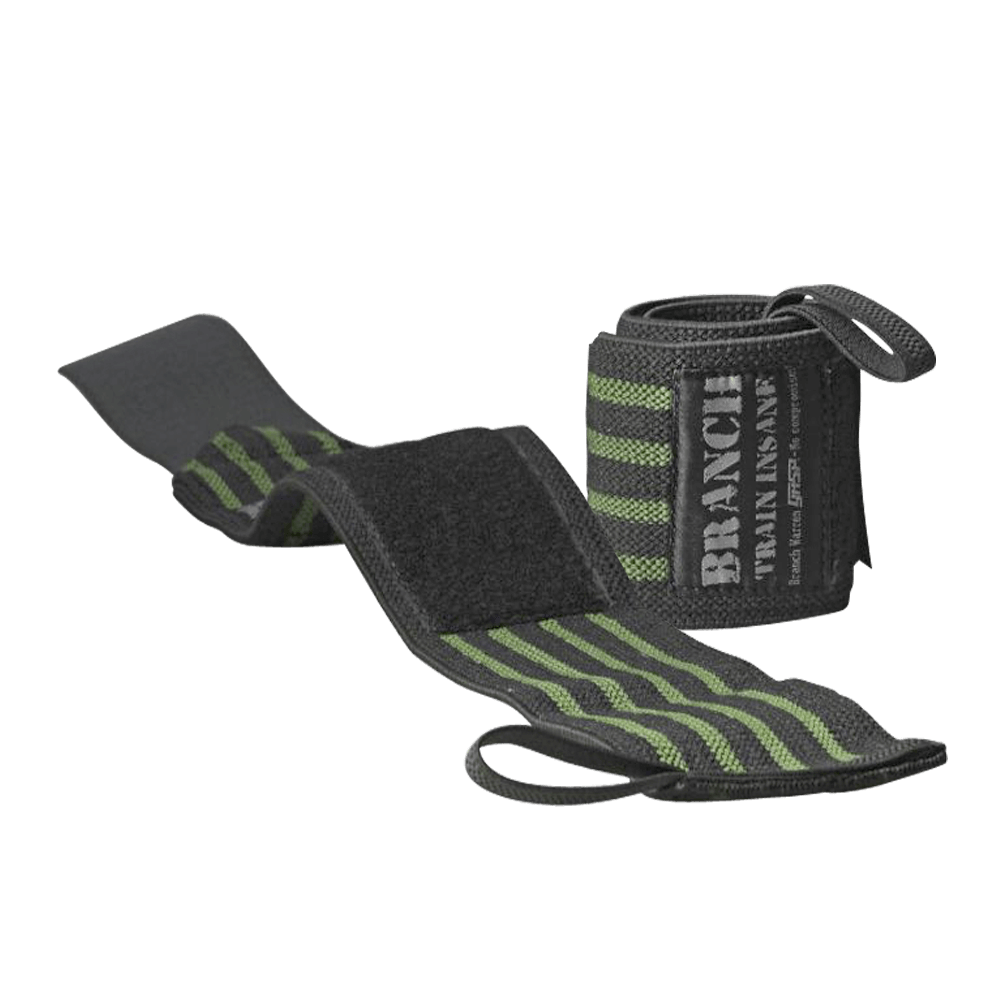 Branch 18" Wrist Wraps – Black/Green