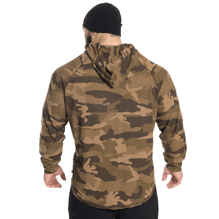 Long Sleeve Thermal Hoodie - Green Camo Print