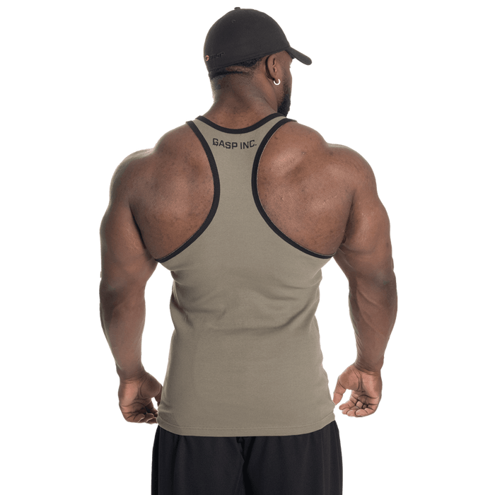 Ribbed T-back - Washed Green