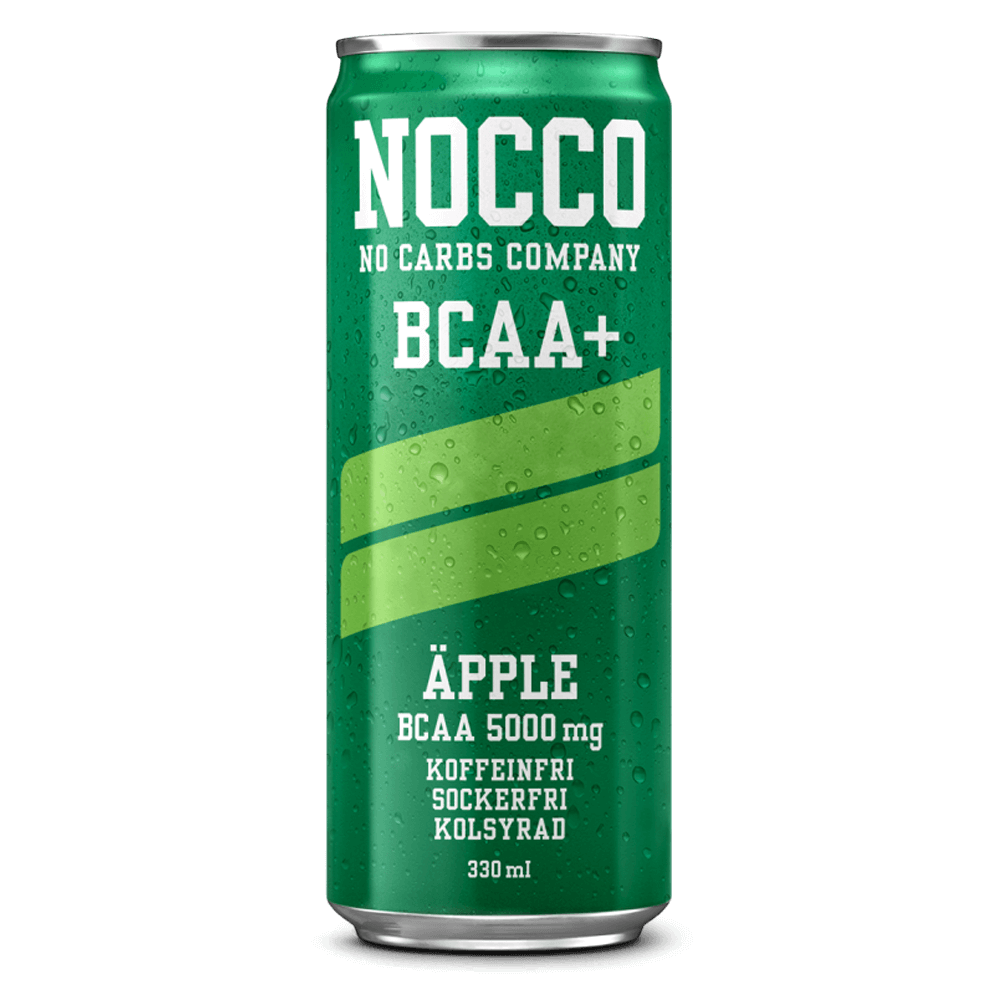 NOCCO BCAA+ Koffeinfri Äpple - 24x330ml. (inkl. SE pant)