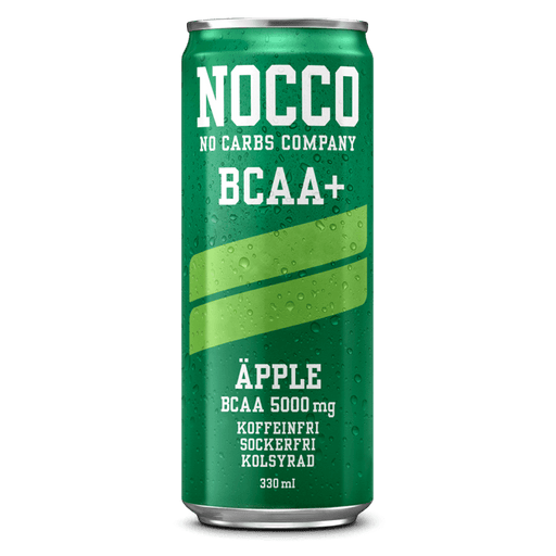 NOCCO BCAA+ Koffeinfri Äpple - 330ml. (inkl. SE pant)