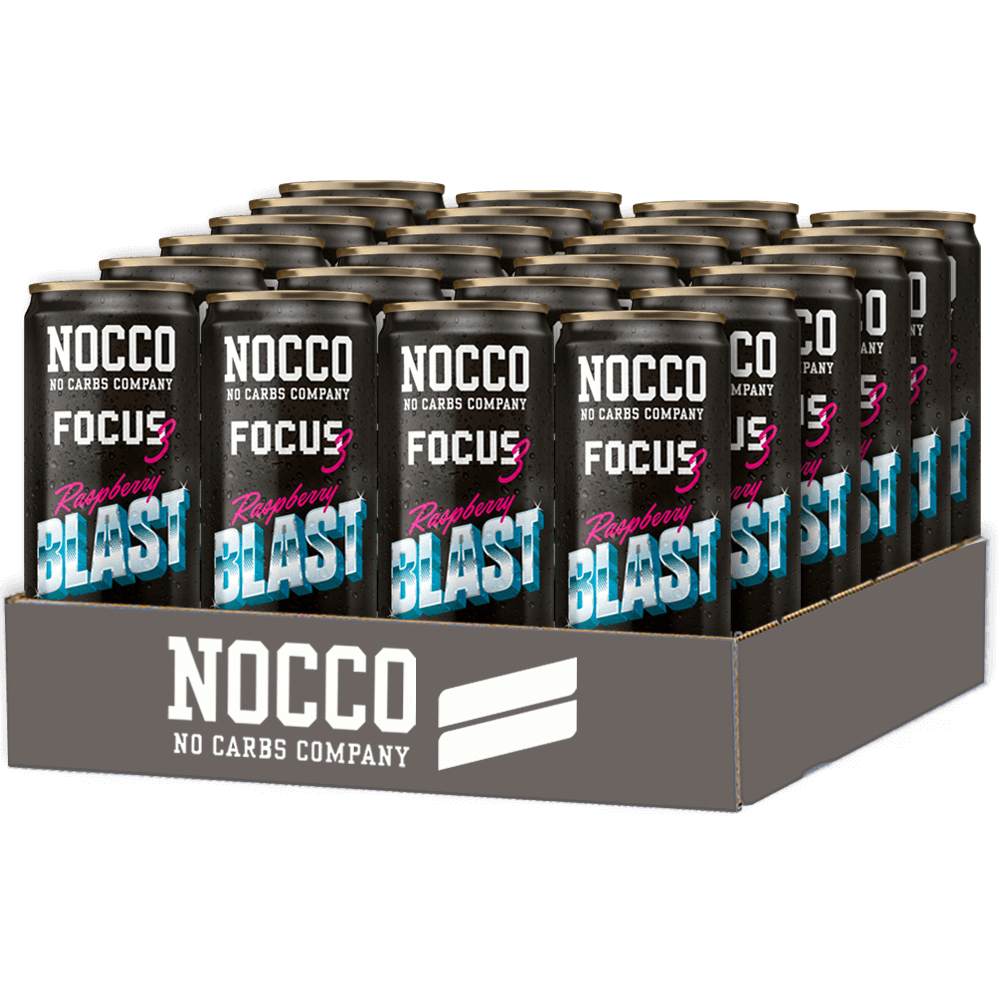 NOCCO Focus Raspberry Blast - 24x330ml. (inkl. SE pant)