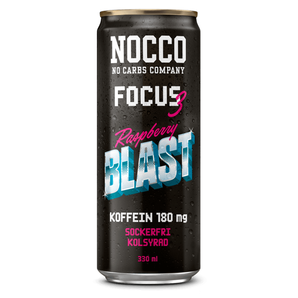 NOCCO Focus Raspberry Blast - 330ml. (inkl. SE pant)