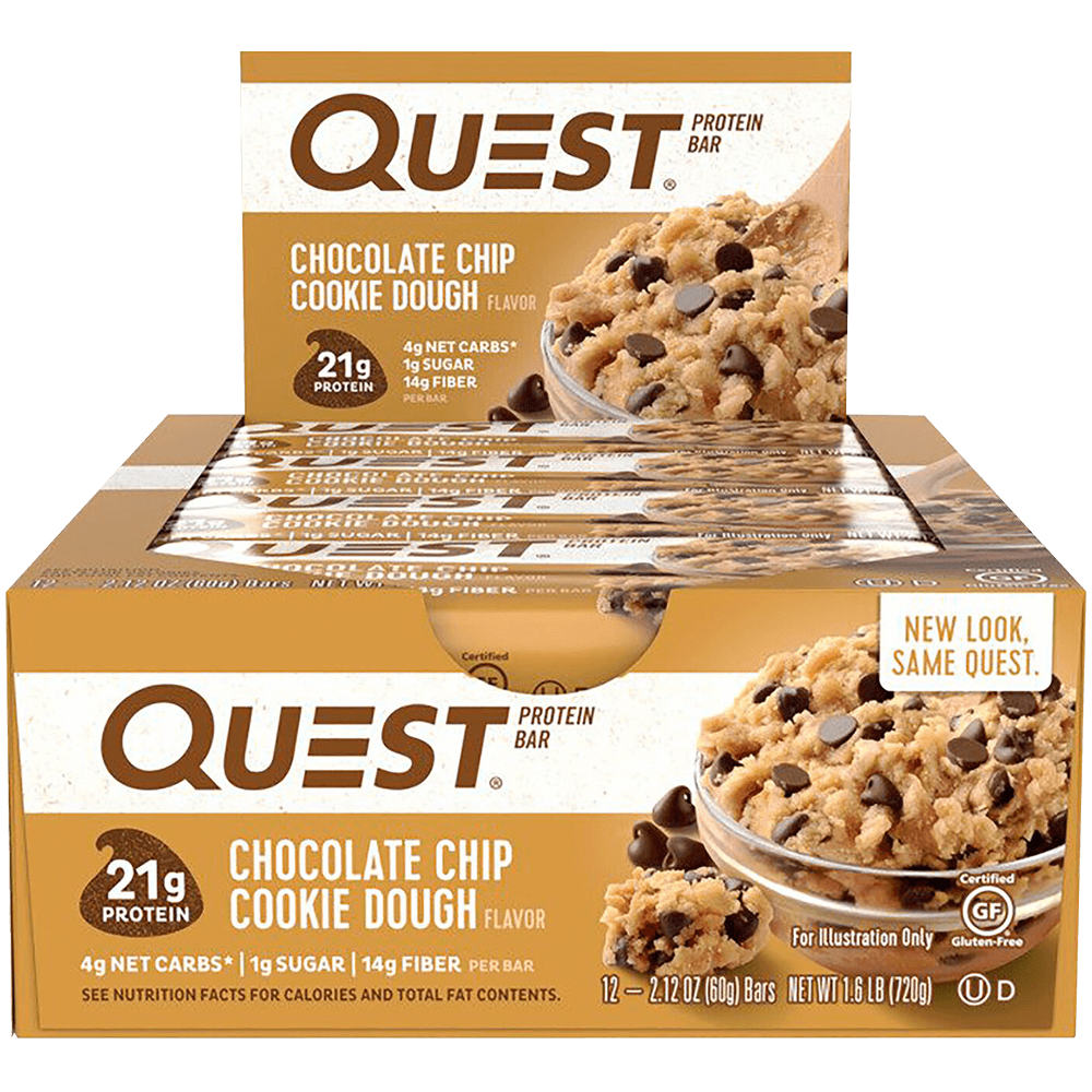 Quest Protein Bar Chocolate Chip Cookie Dough - 60g.