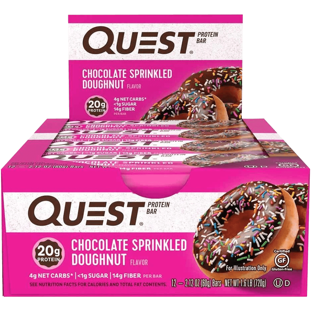 Quest Protein Bar Chocolate Sprinkled Doughnut - 60g.