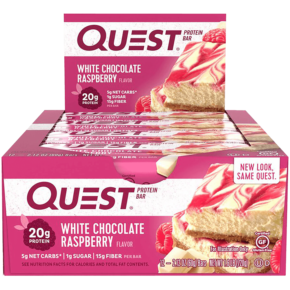 Quest Protein Bar White Chocolate Raspberry - 60g.