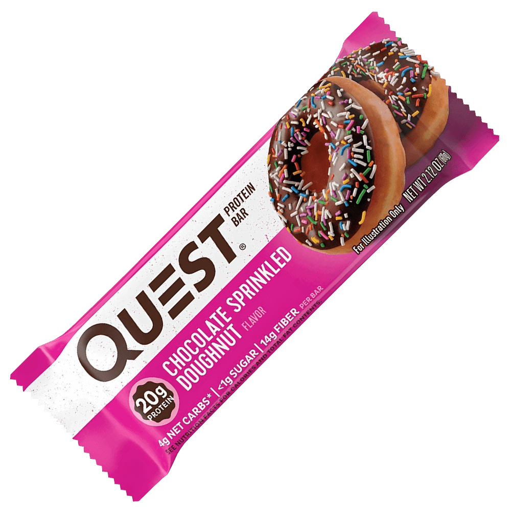 Quest Protein Bar Chocolate Sprinkled Doughnut - 12x60g.