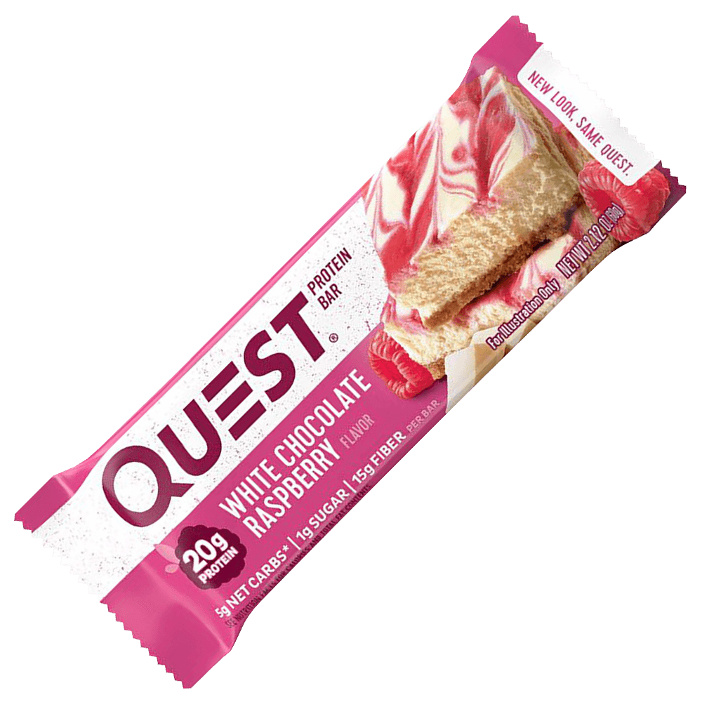 Quest Protein Bar White Chocolate Raspberry 60g.