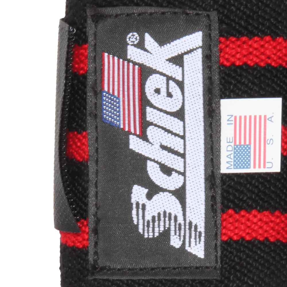 12" Heavy Duty Wrist Wraps – Black/Red