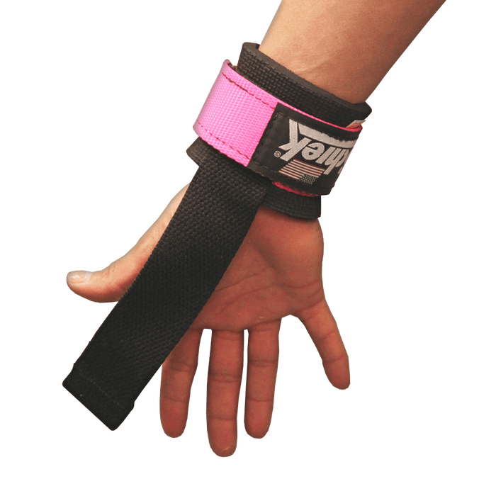 Power Lifting Straps with Dowel - Red