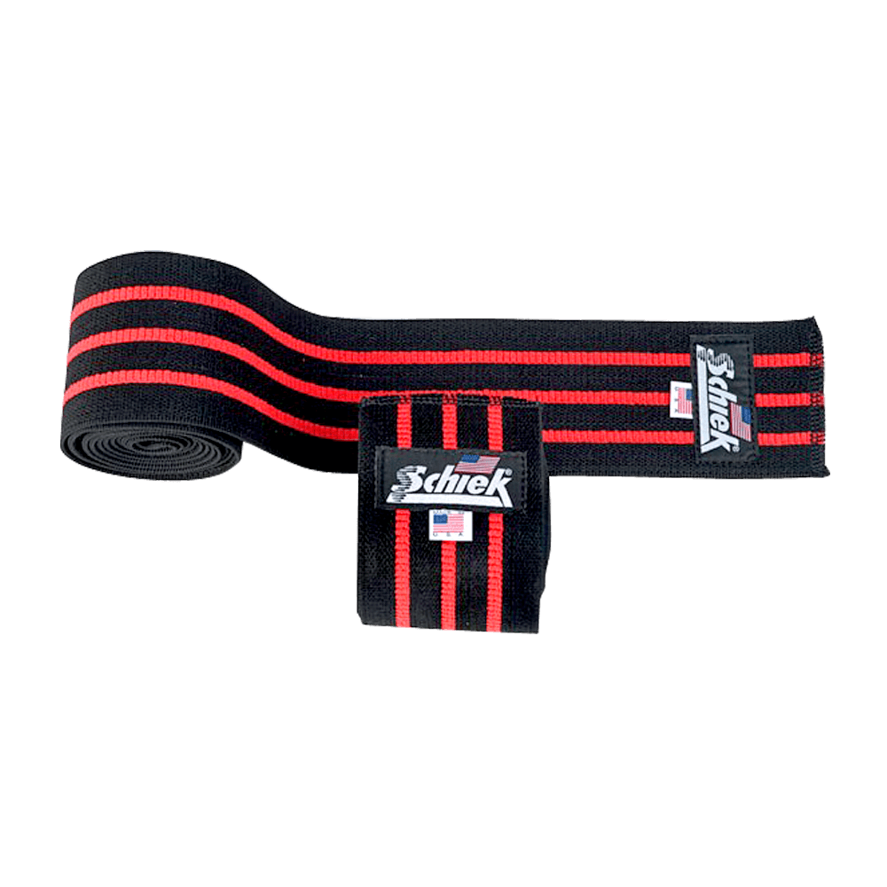 Knee Wraps – Black/Red