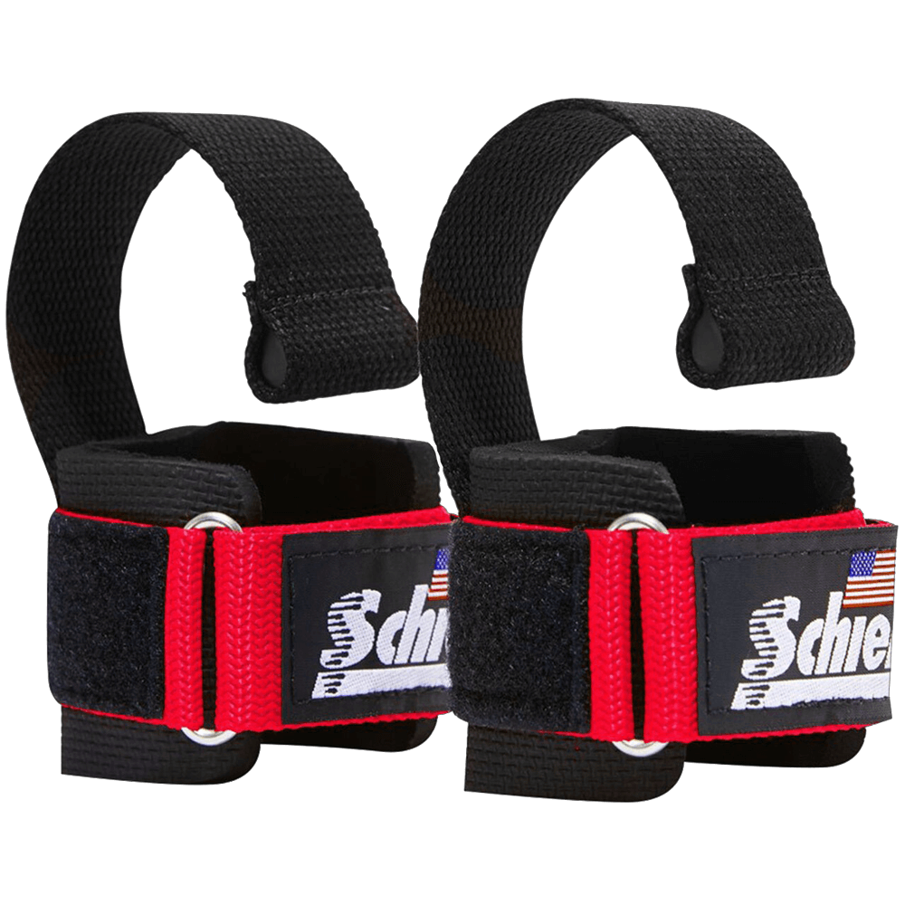 Power Lifting Straps with Dowel - Red