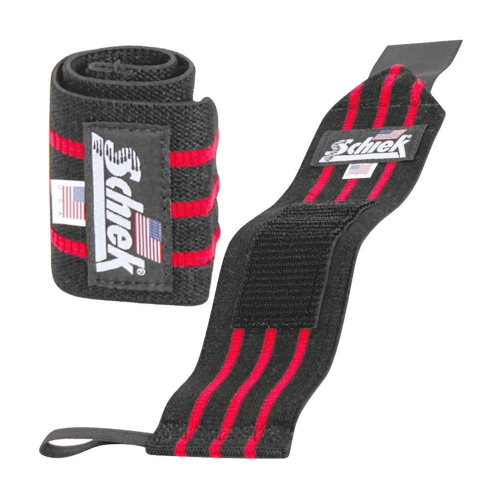 24" Heavy Duty Wrist Wraps – Black/Red