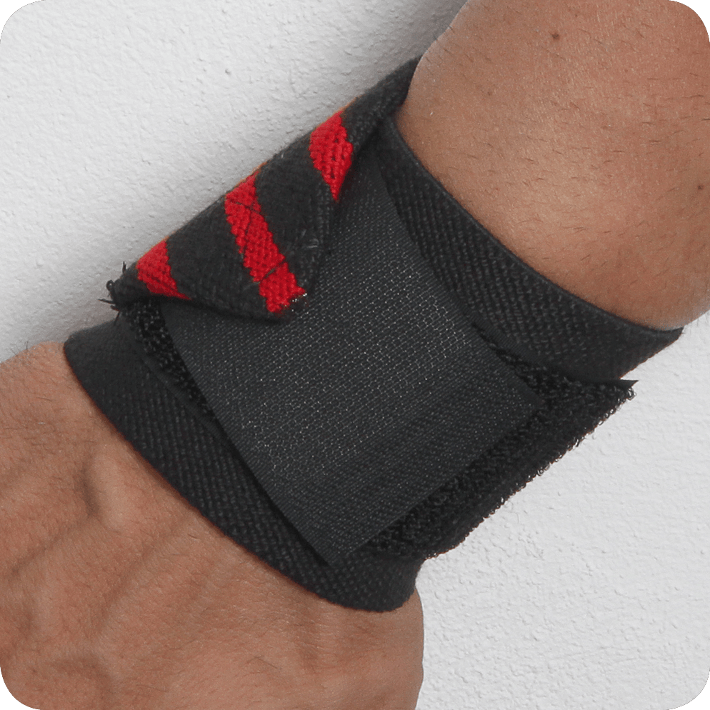 24 Inch Heavy Duty Wrist Wraps i sort og rød fra Schiek