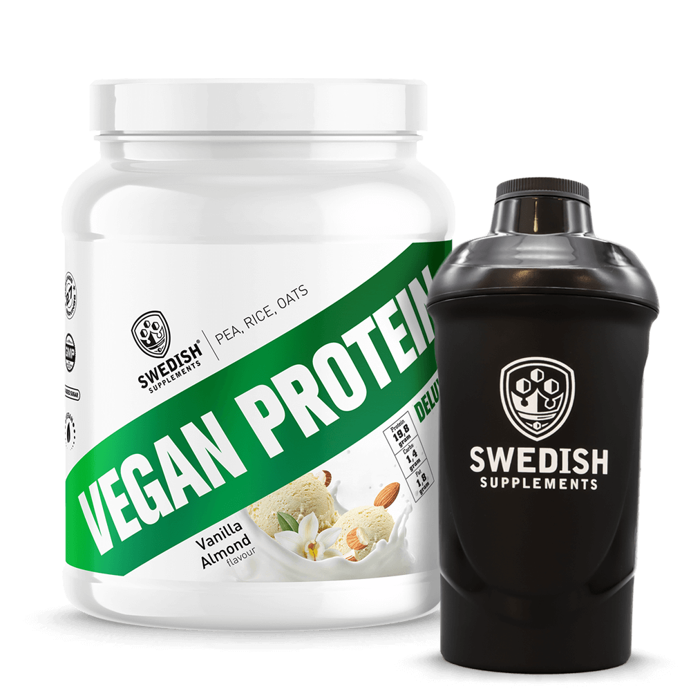 Vegan Protein Deluxe Vanilla Almond - 750g. + Shaker